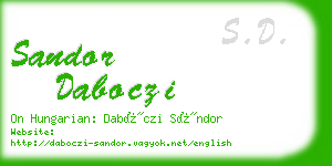 sandor daboczi business card